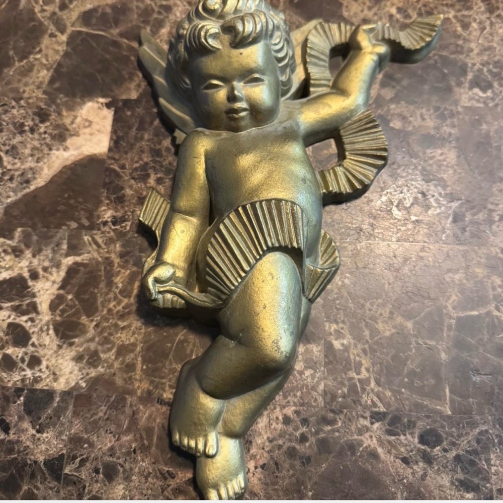 Gold Cherub Wall Decor